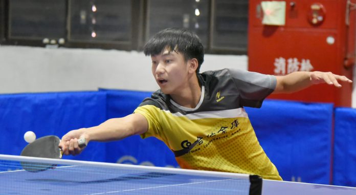 合作金庫黃彥誠取得110年度中華桌球國手排名賽男子組第一名資格。 （記者陳治交攝）